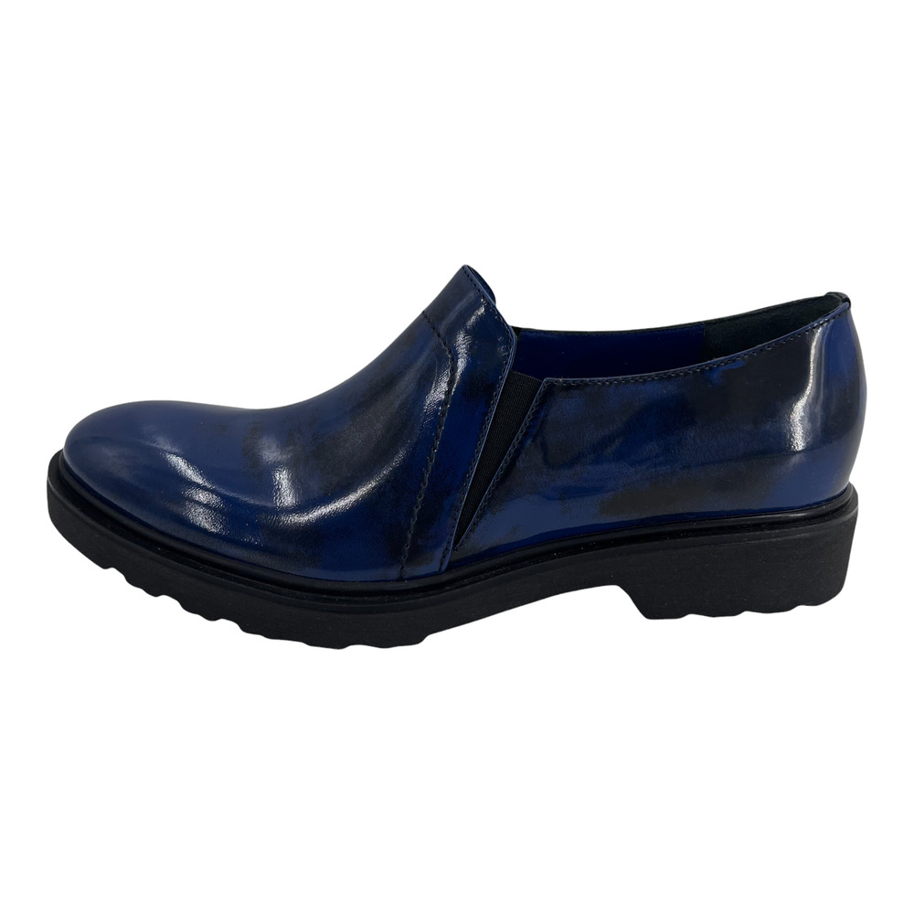 SGN Giancarlo Paoli Italy Loafers Patent Leather Blue Women's Sz 36 / 6 NIB $300 - Picture 9 of 12